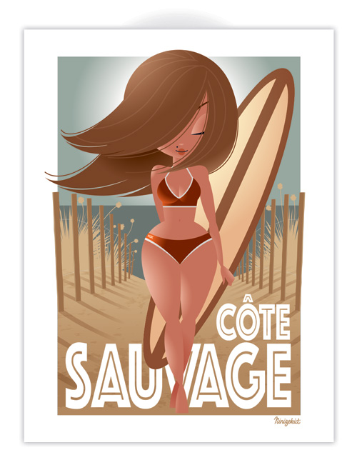 Carte postale Côte Sauvage