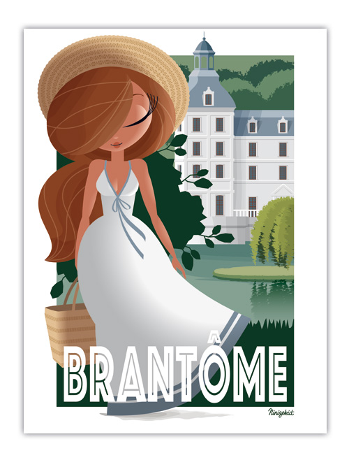 Carte postale Brantôme