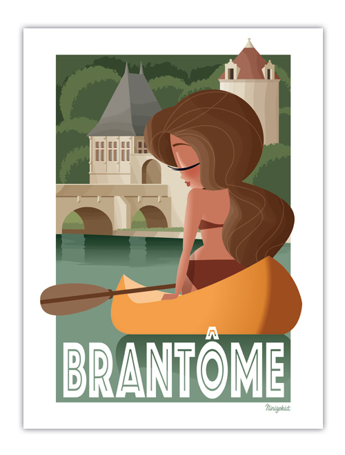 Carte postale Brantôme