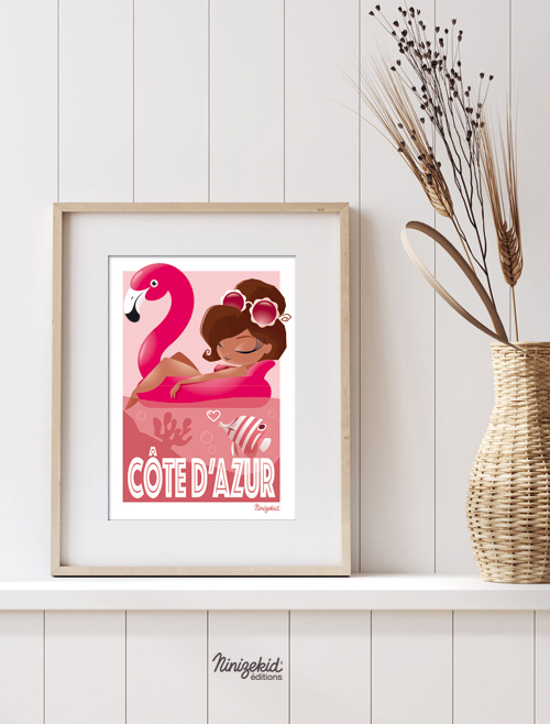 Affiche Côte d'Azur — NiniZeKid éditions Affiche Côte d'Azur — NiniZeKid éditions