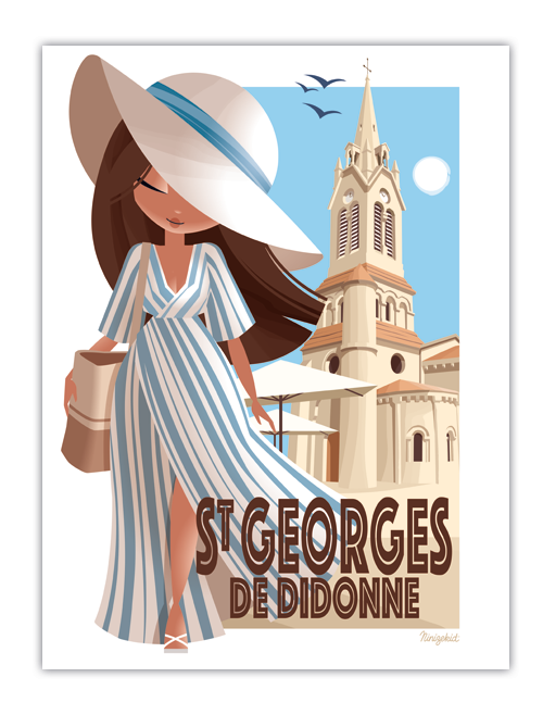 Affiche 50x70 ILE D'AIX Taille 30 x 40 cm