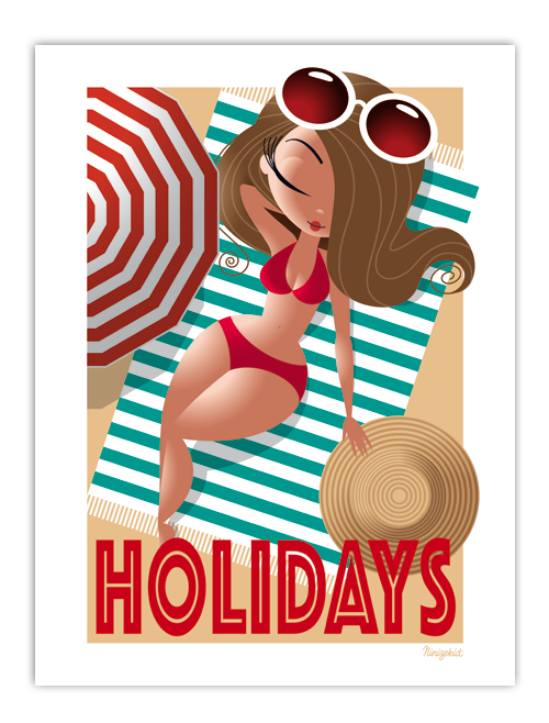 Carte postale Holidays